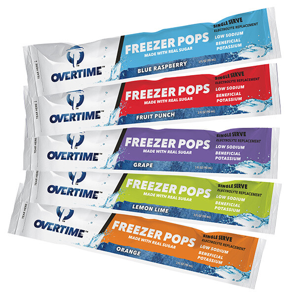 OVERTIME Freezer Pops | Low Sugar & Sugar-Free Hydration